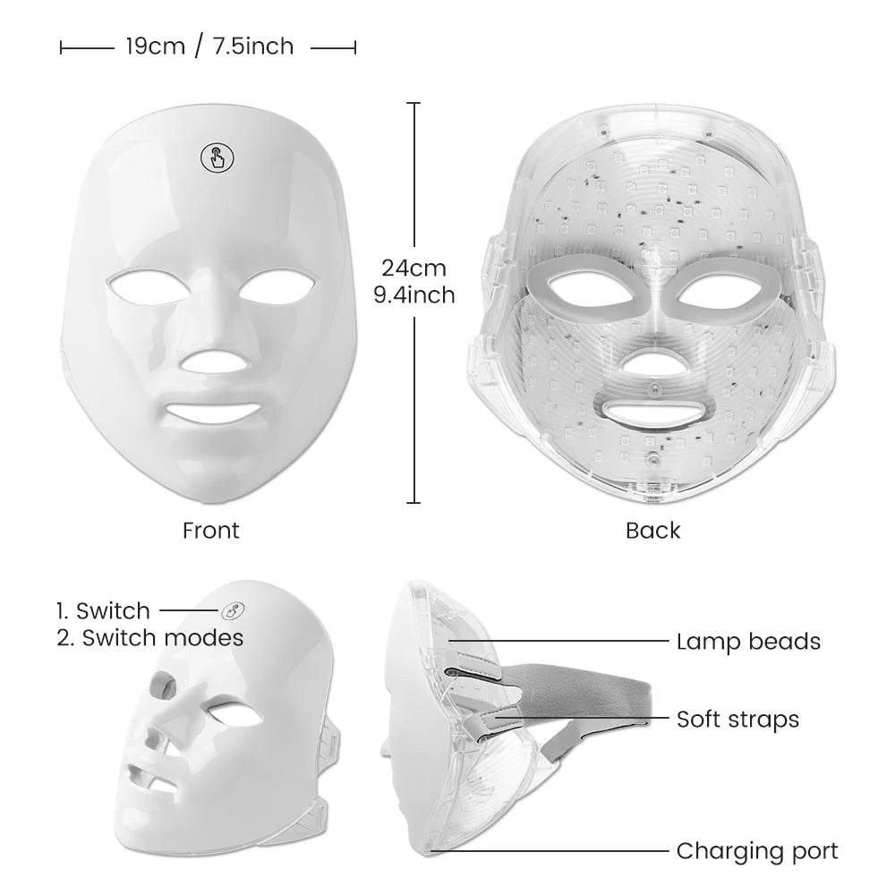 Masque LED 7 Couleurs – Peau Parfaite à Domicile – photo 17