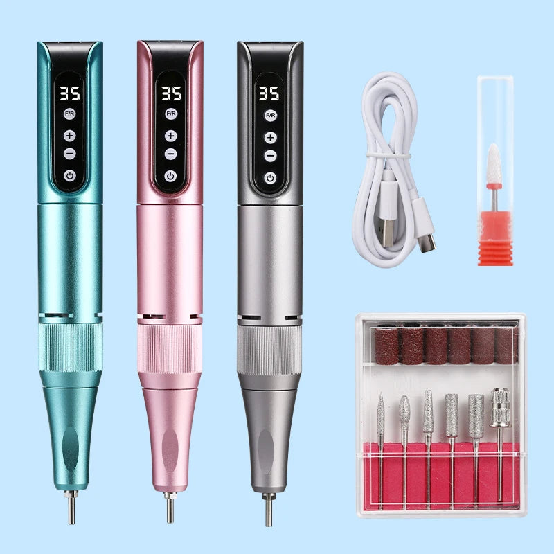 Perceuse Ongles Sans Fil 35 000 RPM – Pose Gel Pro