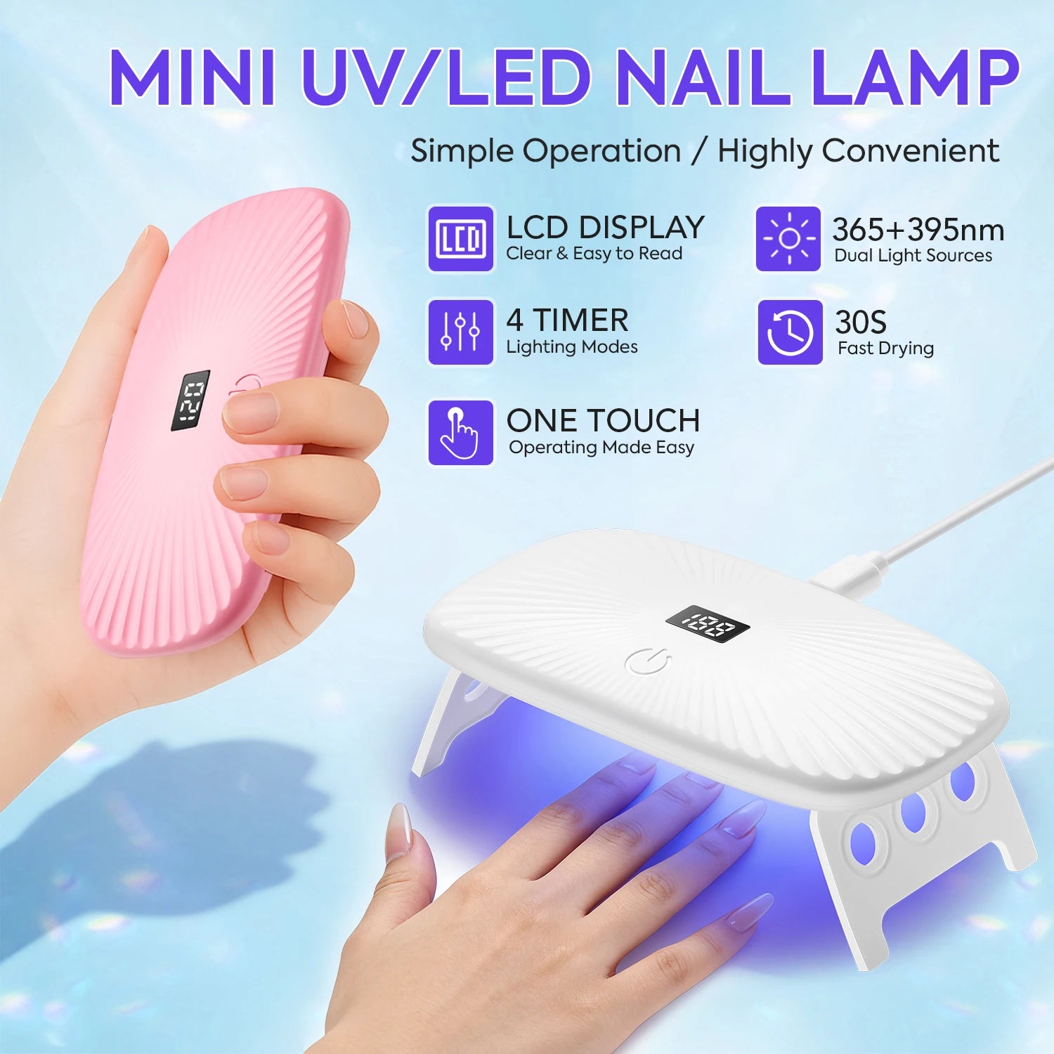 Lampe UV Ongles 2-en-1 – Séchage Rapide & Pro – photo 2