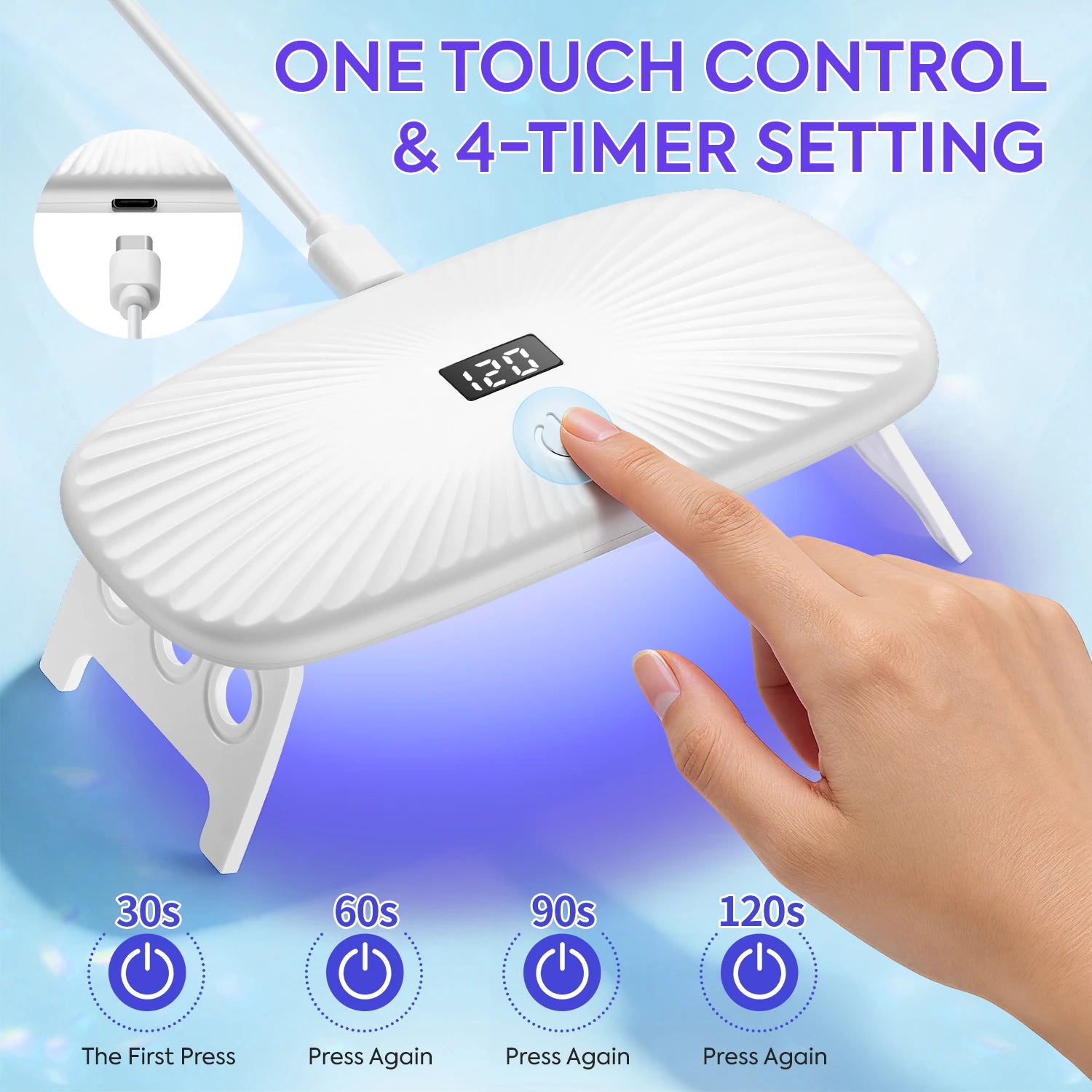 Lampe UV Ongles 2-en-1 – Séchage Rapide & Pro – photo 3